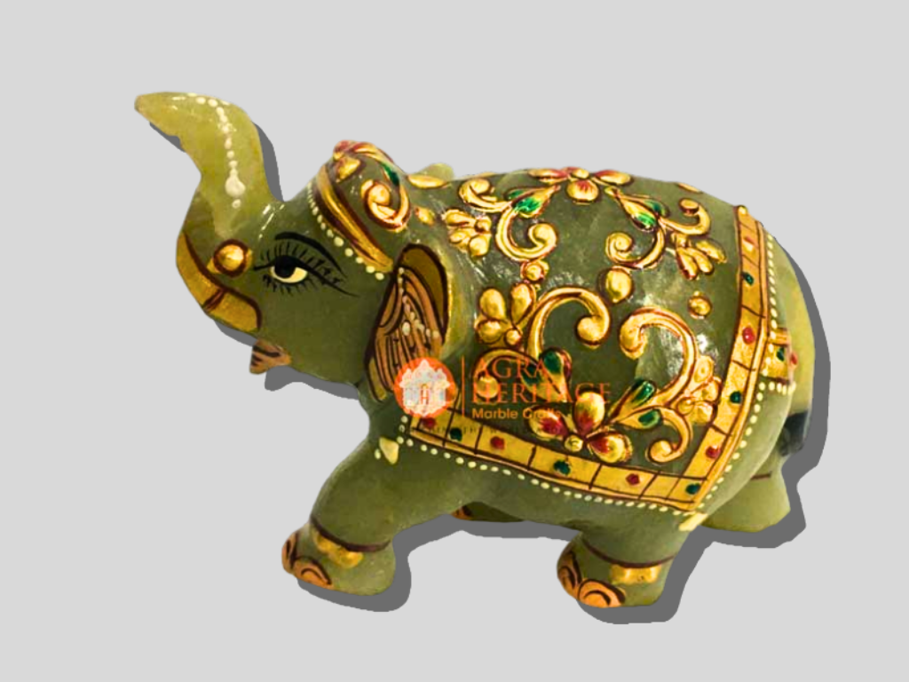 Exclusive Green Pizer Jumbo Elephant Sculpture